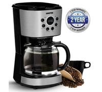 900W 12 Cup Digital Coffee Maker Machine 6 Automatic Setting Reusable Filter NEW