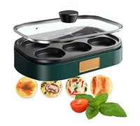 900W Deluxe Sous Vide Style Egg Bite Maker with Silicone Molds for Breakfast Sandwiches, Electric Non-Stick Egg Cooker, Multi Cooker for Omelettes, Poached & Scrambled Eggs, Healthy Snacks,Green