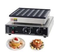 900W Electric Waffle Maker, Stainless Steel Pancake Maker, 50-300°C Temperature Range, 0-5 Minute Timer, Even Heat Distribution for Snack Bars and Restaurants
