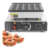 900W Electric Waffle Maker, Stainless Steel Pancake Maker, 50-300°C Temperature Range, 0-5 Minute Timer, Even Heat Distribution for Snack Bars and Restaurants