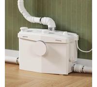 900W Macerator Pump, 1.2HP Upflush Toilet Pump with 4 Inlets | For Basement Toilet/Kitchen/Sink/Shower/Washer Sewage Grinder, 40ft Vertical Lift, Side or Top Drain Port
