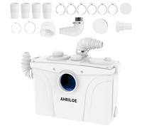 900W Macerator Pump, Macerator Toilet System with 2 Outlet/5 Inlets, Sewage Pump for Basement, Sink, Toilet, Laundry, Kitchen