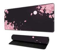 900x400 Extended Gaming Mousepad Japan Theme Art Non Slip Textured Rubber Base Durable Stitched Edge Extra Large Mouse Pads for Laptop Work Home