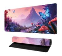 900x400 Extended Gaming Mousepad Japan Theme Art Non Slip Textured Rubber Base Durable Stitched Edge Extra Large Mouse Pads for Laptop Work Home