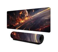 900x400mm Extended Mouse Mat Starry Night Universe Design Smooth Surface Computer Keyboard Pad Anti Fray Stitched Edges Gaming Mice Mat Includes Custom Personalised Style