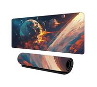 900x400mm Extended Mouse Mat Starry Night Universe Design Smooth Surface Computer Keyboard Pad Anti Fray Stitched Edges Gaming Mice Mat Includes Custom Personalised Style