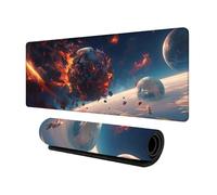 900x400mm Extended Mouse Mat Starry Night Universe Design Smooth Surface Computer Keyboard Pad Anti Fray Stitched Edges Gaming Mice Mat Includes Custom Personalised Style