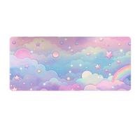 900x400mm Extended Mouse Mat Starry Night Universe Design Smooth Surface Computer Keyboard Pad Anti Fray Stitched Edges Gaming Mice Mat Includes Custom Personalised Style