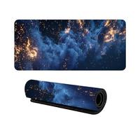 900x400mm Extended Mouse Mat Starry Night Universe Design Smooth Surface Computer Keyboard Pad Anti Fray Stitched Edges Gaming Mice Mat Includes Custom Personalised Style