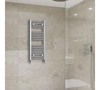 (900x450mm) Warmehaus Curved Heated Towel Rail Central Heating for Bathroom Kitchen Radiator Ladder Chrome