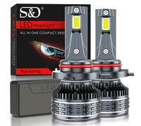 (9012 Hir2) 2Pcs H1 H3 H4 H7 LED Canbus H8 H11 9005 HB3 9006 HB4 9012 Hir2 Turbo Led Headlight Bulb 160W 30000LM 6500K White Auto Lamp Double Copper Tube Headlamp