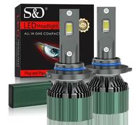 (9012 Hir2) 2Pcs H1 H4 H7 LED Canbus H8 H11 9005 HB3 9006 HB4 9012 Hir2 H3 CSP Diode Turbo Led Headlight Bulbs Kit 120W 60000LM 12V 24V 6500K Auto Headlamp