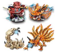 (90123 No Box) 2022 New Anime Naruto Kurama Model Building Blocks Bricks Kit kyuubi Gama-Bunta Uzumaki Naruto Gaara Figure Set Kid Toy Gift