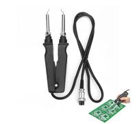 902 ESD SMD Double Soldering Iron Tweezer,220V 60W Handle Clip Heating Plier,200-480℃ Desoldering Twin-Tube Heating Ceramic Heating Element Soldering Tweezer for Circuit Board Repair