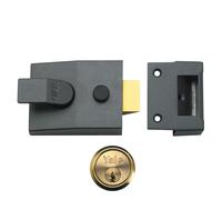 9026 - YALE 85 & 89 Deadlocking Nightlatch - 60mm DMG PB Cyl Boxed