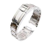 904 Stainless Teel Watchband Compatible With Rolex Daytona Oyster 21mm 20mm Perpetual Submariner For Seiko NH35 Watch Strap Wrist Bracelet(Bright silver,21mm)