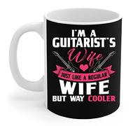 908 Coffee Mug Tea Cup Ceramic Travel Mug Novelty Christmas Gifts 330ml Guitar Players Wife - Guitarist'S Wife Just Like A Regular But Way Cooler