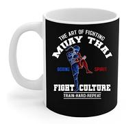 908 Coffee Mug Tea Cup Ceramic Travel Mug Novelty Christmas Gifts 330ml Muay Thai Fighter - The Art of Fighting Muay Thai Boxing