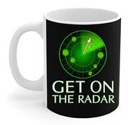 908 Coffee Mug Tea Cup Ceramic Travel Mug Novelty Christmas Gifts 330ml Radar Technology - Get On The Radar Funny Radar Technician