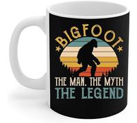 908 Coffee Mug Tea Cup Ceramic Travel Mug Novelty Christmas Gifts 330ml Sasquatch Lover - Retro Big Foot The Man The Myth The Legend