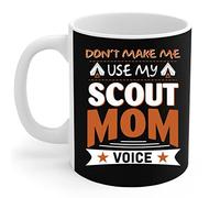 908 Coffee Mug Tea Cup Ceramic Travel Mug Novelty Christmas Gifts 330ml Scouting Mom - Don't Make Me Use My Scout Mom Voice Camping