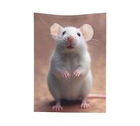 908 Cute Rat Animal Pattern Sherpa Blanket Super Soft Fuzzy Throw Blanket Cozy Throw Blanket For Couch Bed Travel Bed