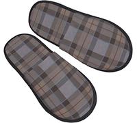 908 Women Men Slippers Outlander Fraser Tartan Plaid Indoor Shoes Fluffy House Shoes Ultralight Soft House Slippers For Spa Party Travel M