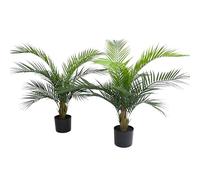 90cm 3ft Artificial Butterfly Palm Tree in Black Pot - Indoor/Outdoor Fake Palm - Blooming Artificial (2)