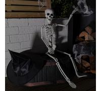 90cm (3ft) Posable Full Body Halloween Skeleton Decoration with Movable Joints