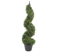 Leaf Artificial Boxwood Spiral Tree Topiary 90Cm Buxus Spiral Single