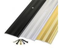 90cm Aluminum Door Threshold Transition Strip, Laminate Floor Cover Strips, Transition Profile, For Carpet Threshold Transition Height Less Than 2cm(Gold)