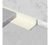 90cm Aluminum Tile Trim - 3 Pieces, Easy Installat Baguette for Kitchen & Bathroom Decor, Protects Your Tiles (a Cream, 12mm)