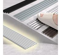 90cm AntiSlip Stair Edge Trim Aluminum Step Transition Profile Outdoor Stair Protection Silver 50mm WidthDurable Edge Guard for Safety and Stability