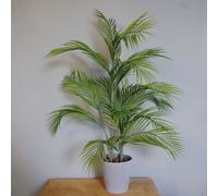 Artificial Palm Tree Potted in Decorative Planter - Green
