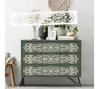 90cm Celtic Interweave Mirrored Scrollwork Ornamental Ribbon Plaited Border Stencils Wall Custom Extra Large Painting Giant Dimensional S696