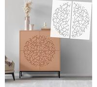 90cm Circular Artistic Round Stencils Wall Oversized Custom Painting Reusable Dimensional Extra for Furniture Decorative for Cloth Patterns S682