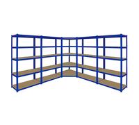 90cm Corner Racking Garage Shelving - 4 Bays, Heavy