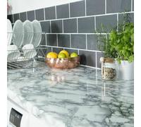 D-C-Fix White/black Marble (5277) Sticky Back Furniture Wrap (L)15M (W)90Cm