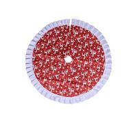 90cm Festive Christmas Tree Skirt, Large, 18 white elk, E | , Round Christmas Tree Blanket, Printed Floor Mat for Christmas Tree Decoration, Home Decoration