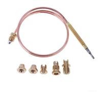 90cm Gas Thermocouple Brass Tone for Stoves Fire Pits(C) | 60cm length, copper-nickel alloy, fast for response, prevents gas leaks, fits standard stoves