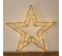 90cm Gold Twist Star with 540 Warm White LEDs