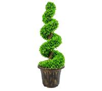 Leaf Design 90cm Artificial Green Large Leaf Spiral with Decorative Planter