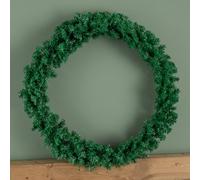 90cm Hanging Plain Green Christmas Wreath with 240 Tips