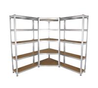 Galwix Racking Bundle - Corner Shelving and 2 Garage Racking Bays, none