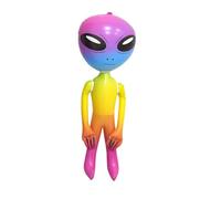 90cm Inflatable Alien, Colorful Blow Up Alien Toy, Inflatable Man, Space Themed Party Decorations, Halloween Props, Birthday Party Accessories, for Kids and Adults