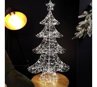 90cm Light Up Tree Christmas Decoration with 300 Warm White LEDs Samuel Alexander White One Size