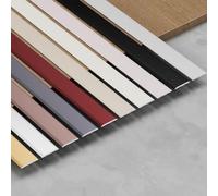 90cm Long Floor Flat Divider Strip, Aluminum Alloy Metal Profile - 3 Pieces, Doorway Edge Trim, Various Colors and Sizes, Scratch-Resistant and Wear-Resistant(Black,2cm)