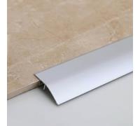 90cm Metal Floor Threshold Strip,for Composite Flooring,Threshold ramps,and Transitions Between Tiles and Flooring, Threshold Strip can compensate for Height Differences of 8-15mm.(Silver)