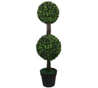 90cm Podocarpus Double Ball Topiary Tree Artificial