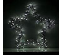 Samuel Alexander 90Cm Premier Twinkling Led Silver Star Silhouette Christmas Decoration In Cool White